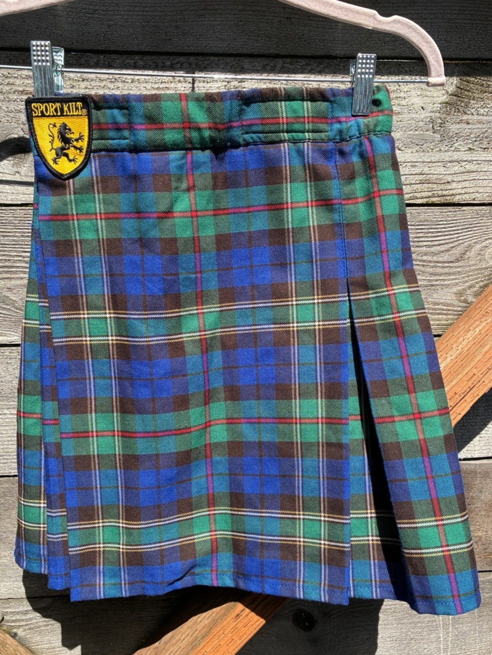 Women’s Blue & Green Plaid Kilt